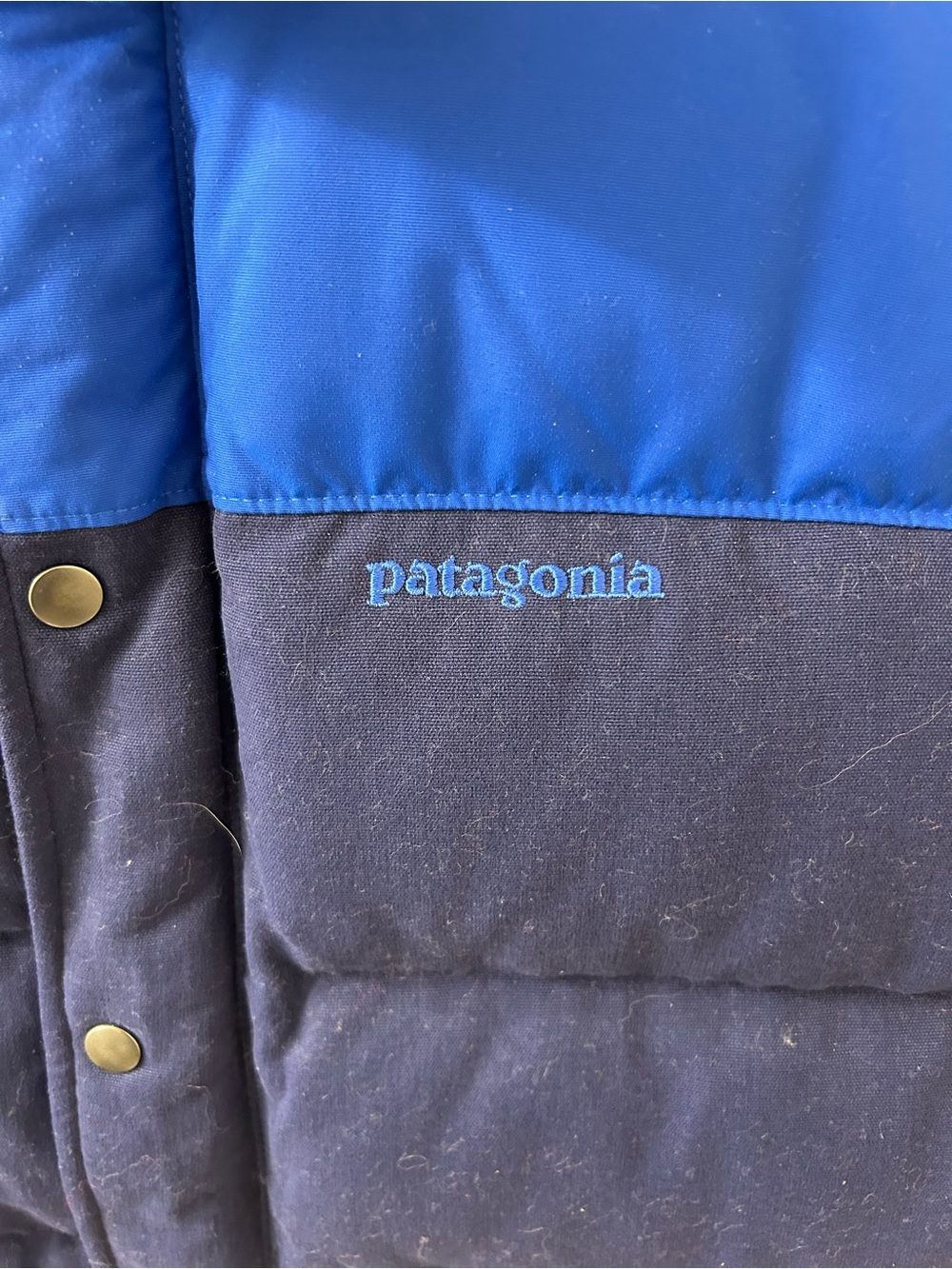 Patagonia Men’s Two-Tone Blue Puffer Vest - Picture 2 of 3